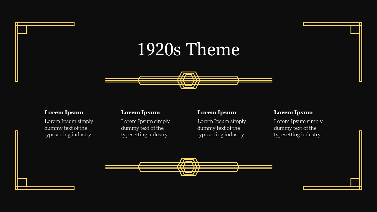 Download Elegant 1920s Theme Template Presentation